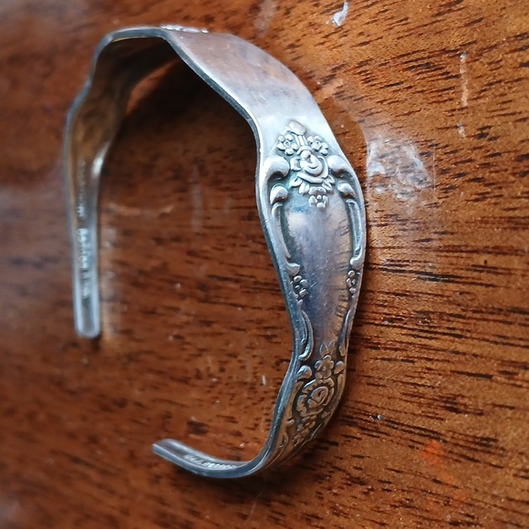 Vintage Wm. A. Rogers Oneida Spoon Cuff Bracelet Silver Plate Blank ID Style - Picture 5 of 8